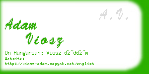 adam viosz business card